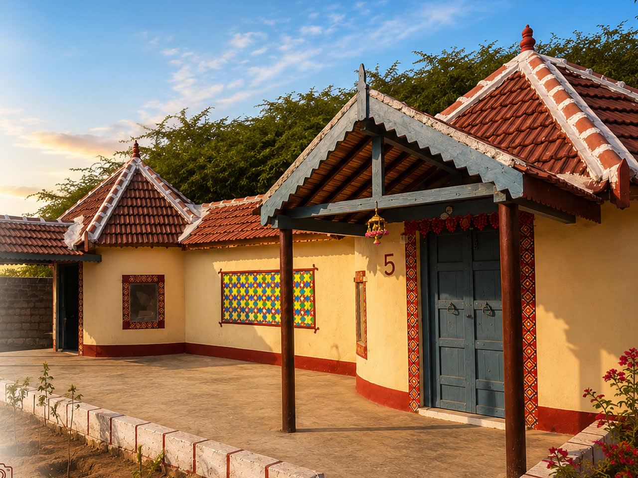 Traditional bhunga room